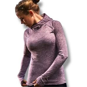 Nike Dri-FIT Element UV running top with facial scuba designed hoodie